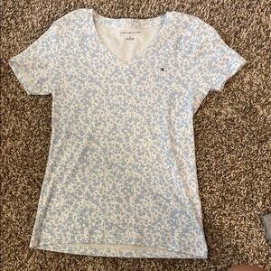 Tommy Hilfiger White Fitted Short Sleeve Tee